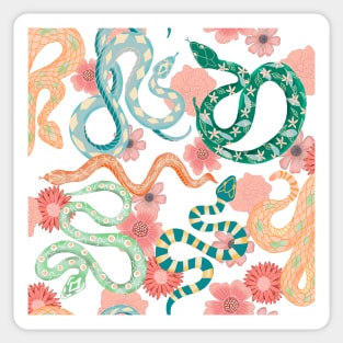 Floral snakes Sticker